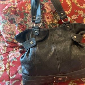 Black leather Sak purse